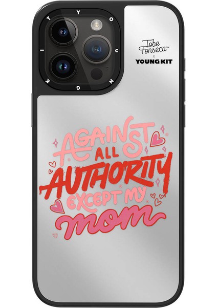 iPhone 15 Pro Max Uyumlu Kılıf Tobias Fonseca Tasarımlı Youngkit Mirror Kapak Pembe