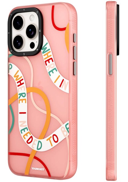 iPhone 13 Uyumlu Kılıf Bethany Green Tasarımlı Youngkit Sweet Language Kapak Rose Gold