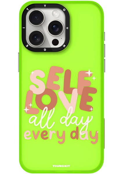 iPhone 13 Pro Uyumlu Kılıf Bethany Green Tasarımlı Youngkit Sweet Language Kapak Yeşil