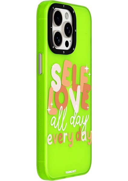 iPhone 13 Pro Uyumlu Kılıf Bethany Green Tasarımlı Youngkit Sweet Language Kapak Yeşil