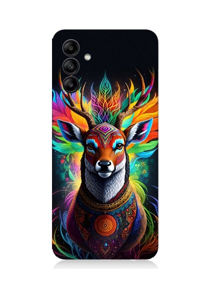Samsung Galaxy A55 Uyumlu Mistik Ala Geyik Desenli Silikon Kılıf