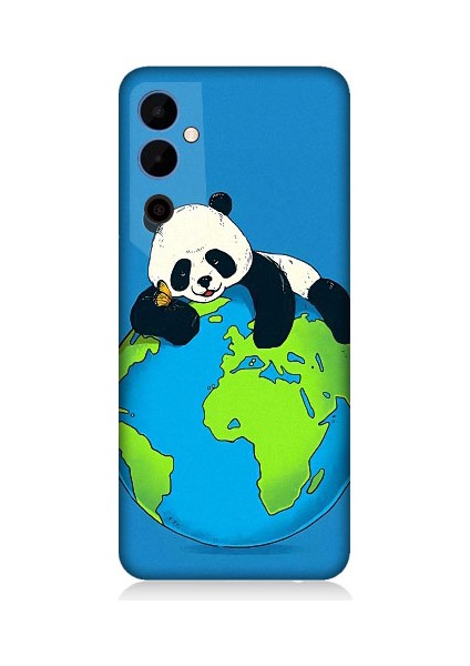Tecno Pova Neo 2 Uyumlu Yorgun Panda ve Dünya Desenli Silikon Kılıf