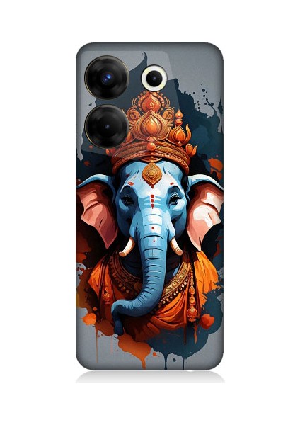 Tecno Camon 20 Pro 4g Uyumlu Ganesha Ganeşa Desenli Silikon Kılıf