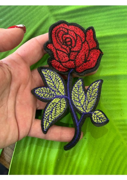 14X8 cm Ütü Ile Yapışan Nakış Işleme Çiçek Arma Dikiş Giyim Aksesuarı