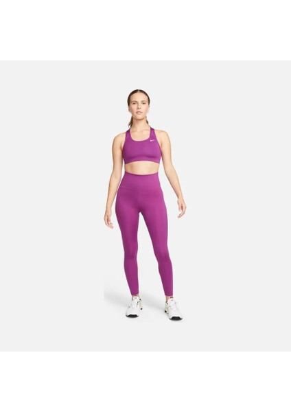 One Dri-Fit High-Waisted Training Kadın Yüksek Belli Mor Tayt DM7278
