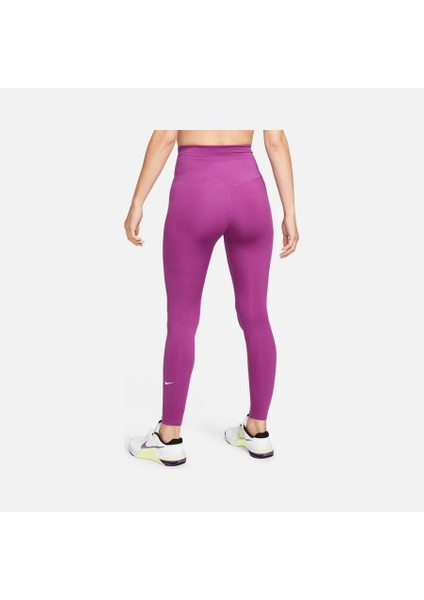One Dri-Fit High-Waisted Training Kadın Yüksek Belli Mor Tayt DM7278