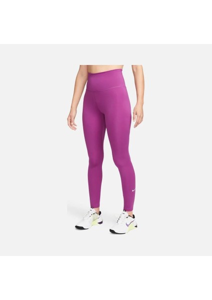 One Dri-Fit High-Waisted Training Kadın Yüksek Belli Mor Tayt DM7278
