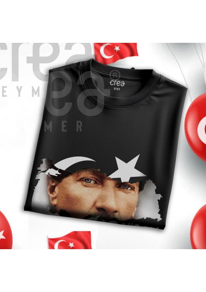 23 Nisan Çocuk Bayramı Atatürk Özel Tasarım Baskılı Siyah Tişört fiyatları