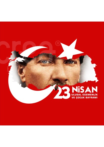 23 Nisan Çocuk Bayramı Atatürk Özel Tasarım Baskılı Kırmızı Tişört modelleri