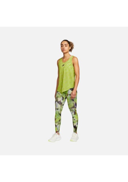 Air Dri-Fit 7/8-Length Mid-Rise Running Kadın Yeşil Spor Tayt DM7785