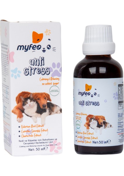 Myfeo Anti Stress Damlası ( Kediler ve Köpekler Için Sakinleştirici Damla )