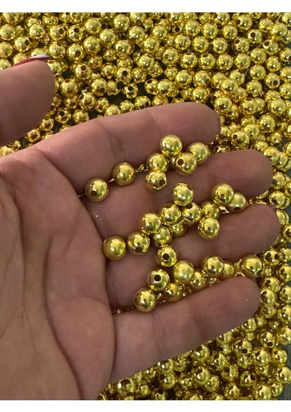 05 mm 100 Adet Delikli Altın Sarısı Takı Hobi Boncuğu