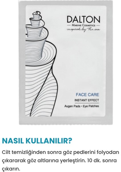 Face Care Anında Etkili Sıkılaştırıcı Anti Aging Göz Pedi