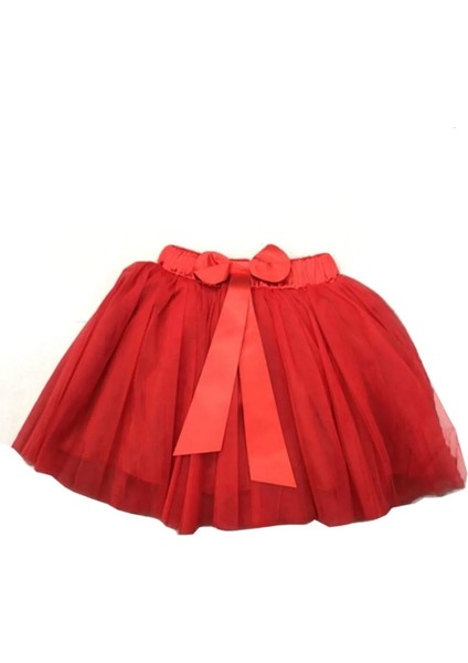 Kız Çocuk Fiyonklu Tütü Tüllü Etek 29 Ekim 23 Nisan Gösteri Kıyafeti