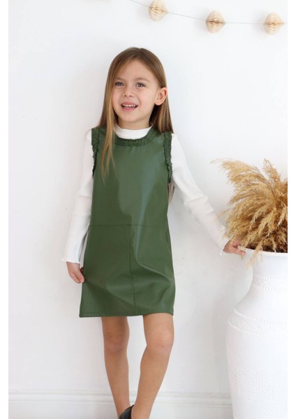 Kız Çocuk Fitilli Bady Deri Jile Tarz Kombin fiyatları