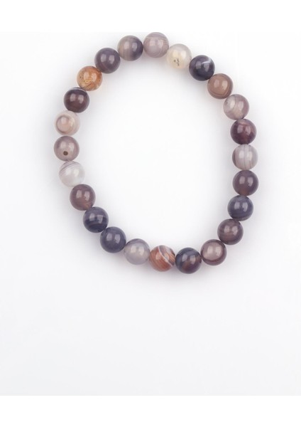 Botswana Akik Doğal Taş 8 mm Küre Kesim Bileklik fiyatları