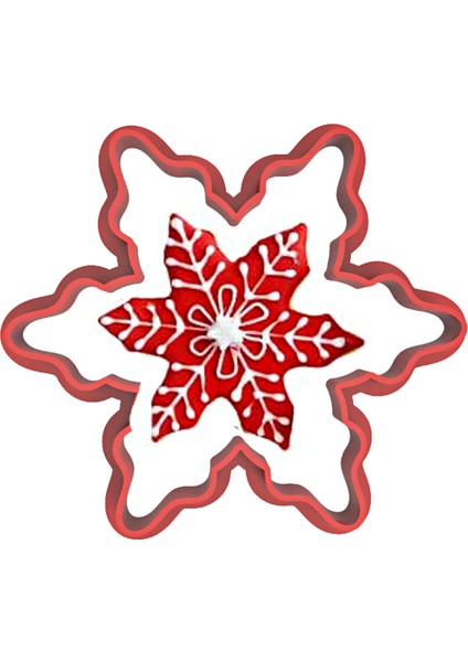 Noel Yılbaşı Kartanesi 1 Kurabiye Kalıbı Şekillendirici Kopat PLA plastik