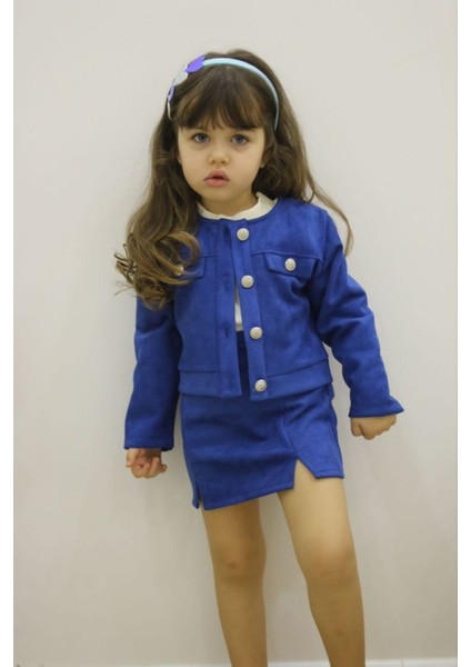 Kız Çocuk Süet Ceket Etek Bady Üç Parça Tarz Takım fiyatları