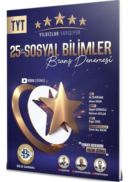 Bilgi Sarmal Yayınları TYT 2024 Yıldızlar Yarışıyor 25’li Sosyal Bilimler Branş Denemesi