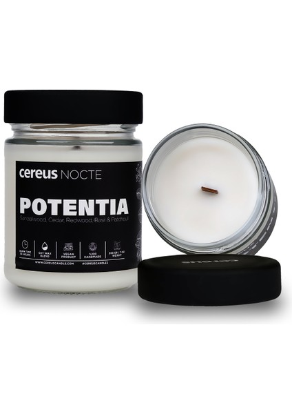 Nocte Potentia Sandal Ağacı Kokulu Soya Mum (210 Gr)