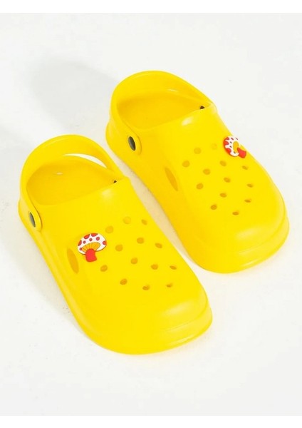 Günlük Kaydırmaz Tabanlı Kız Çocuk Ev Anaokulu Kreş Deniz Plaj Banyo Yumuşak Sarı Renk Sandalet Terlik modelleri