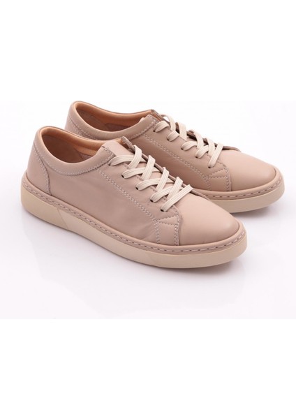 455 Kadin Düz Taban Bağcikli Sneaker Ayakkabi