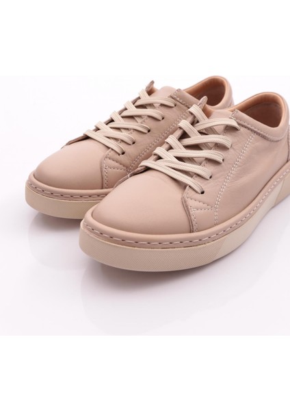 455 Kadin Düz Taban Bağcikli Sneaker Ayakkabi