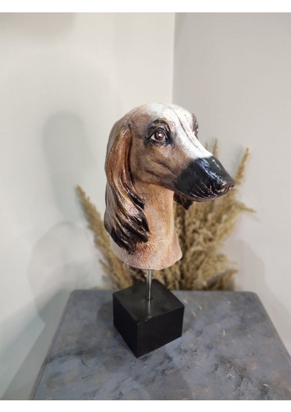 Kaideli Köpek Büst Polyester Dekoratif Obje