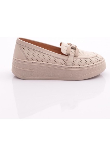 480 Kadin Metal Tokali Loafer Ayakkabi