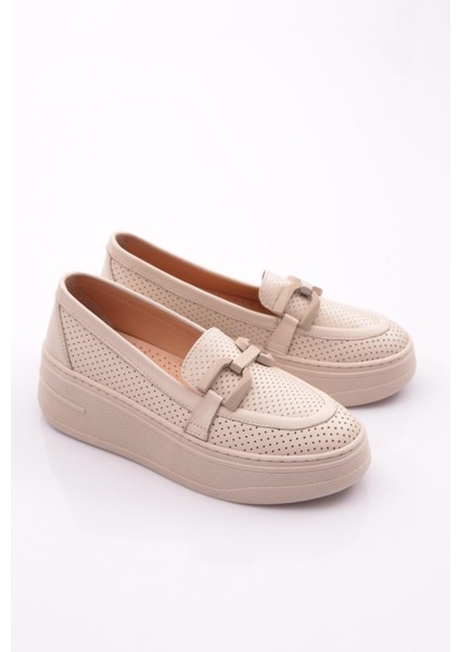 480 Kadin Metal Tokali Loafer Ayakkabi