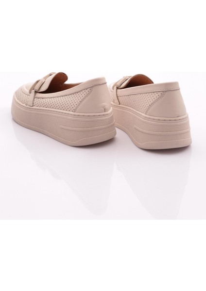 480 Kadin Metal Tokali Loafer Ayakkabi