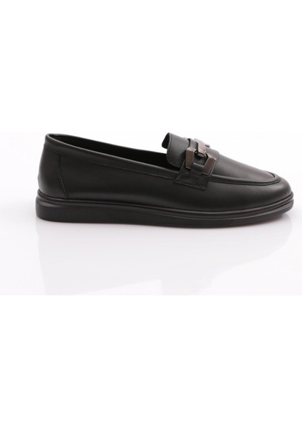 981Z Kadin Metal Tokali Loafer Ayakkabı