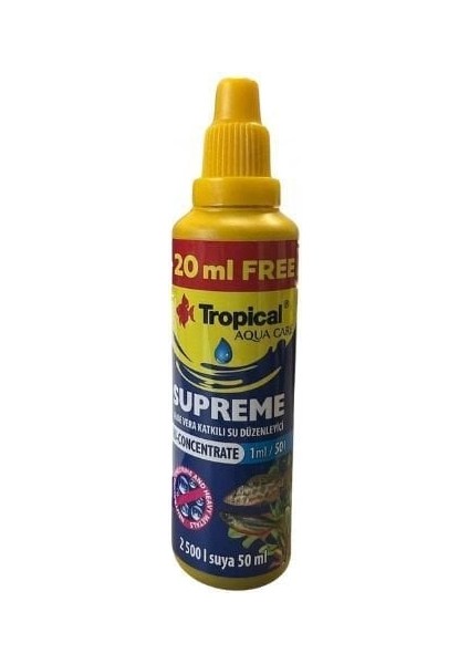 Supreme Aleo Vera Katkılı Akvaryum Su Düzenleyici 50 ml