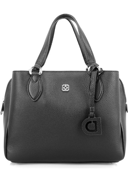 Emil Siyah Kadın Deri El Çantası