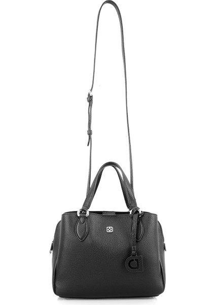 Emil Siyah Kadın Deri El Çantası fırsatları