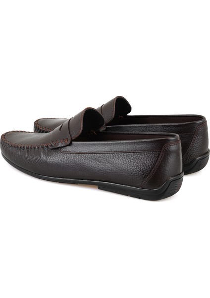 Kelvin Kahve Erkek Deri Günlük Loafer
