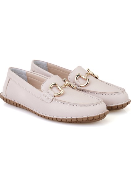 Annabel Pudra Kadın Deri Loafer