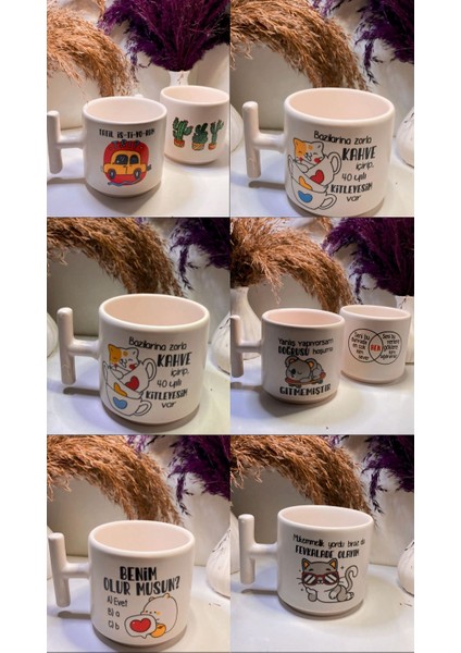 2'li T Kulplu Seramik Kupa Bardak fırsatları