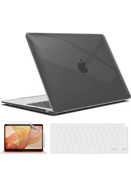 Apple MacBook Air 13 Inch M1 Çip A2337 Uyumlu Alt Üst Kılıf + Klavye Kılıfı + Ekran Koruyucu Film