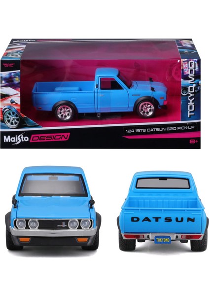 1973 Datsun 620 Pickup Mavi 1/24 32528