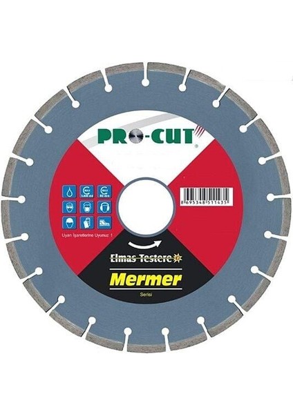 Pro-Cut 350X60 mm Sulu Kesim Mermer Kesme Testeresi