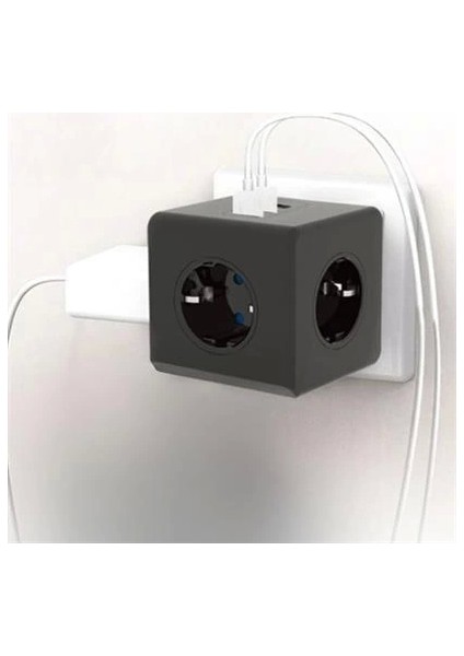 Isıya Dayanıklı Termal Akım Korumalı ve Çocuk Korumalı 3 Priz Girişli 3 USB Girişli Küp Priz fiyatları