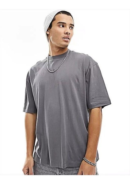 Füme Newyork Sırt Nakışlı Oversize Kısa Kollu Tişört fiyatları