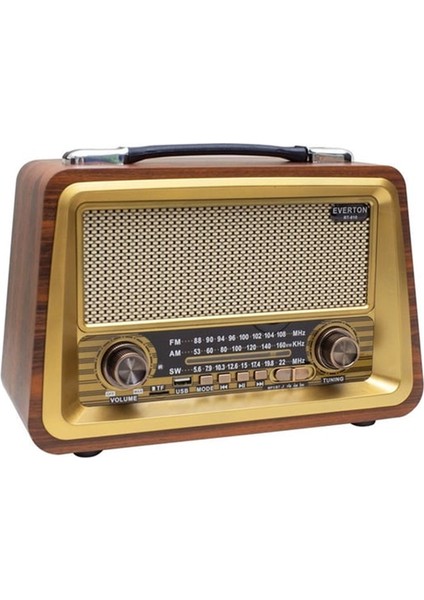 RT-810 Nostaljik Alarm Saatli Bluetooth Radyo