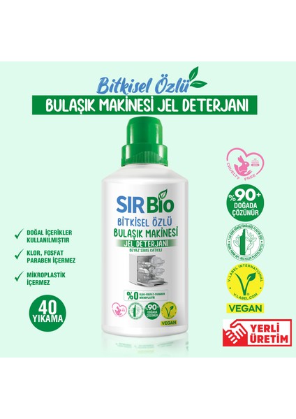 Sır Bio Bulaşık Makine Deterjanı 1000 ml 3'lü