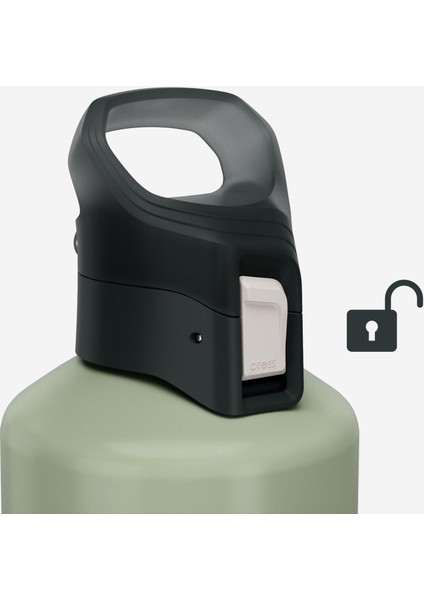 Quechua Alüminyum Matara - Hızlı Açılan Kapak - 1,5 L - Haki indirimleri