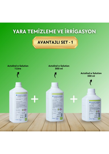 Actolınd® W Solutıon 350 ml + 500 ml + 1 L Yara Iyileştirme Solüsyonu