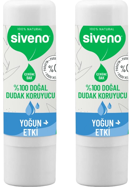 %100 Doğal Dudak Koruyucu Yoğun Etki Bitkisel Lip Balm Krem Nemlendirici Parlatıcı Onarıcı 6 G X 2 Adet