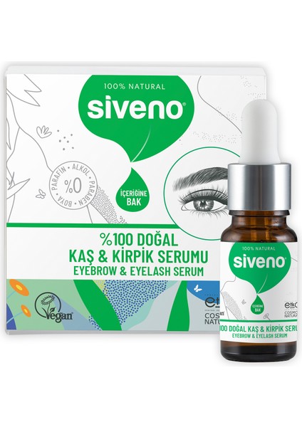 %100 Doğal Kaş ve Kirpik Serumu Bitkisel Yoğunlaştırıcı Canlandırıcı Yoğun Bakım Yağı Vegan 10 ml X 2 Adet