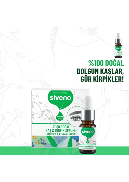 %100 Doğal Kaş ve Kirpik Serumu Bitkisel Yoğunlaştırıcı Canlandırıcı Yoğun Bakım Yağı Vegan 10 ml X 2 Adet